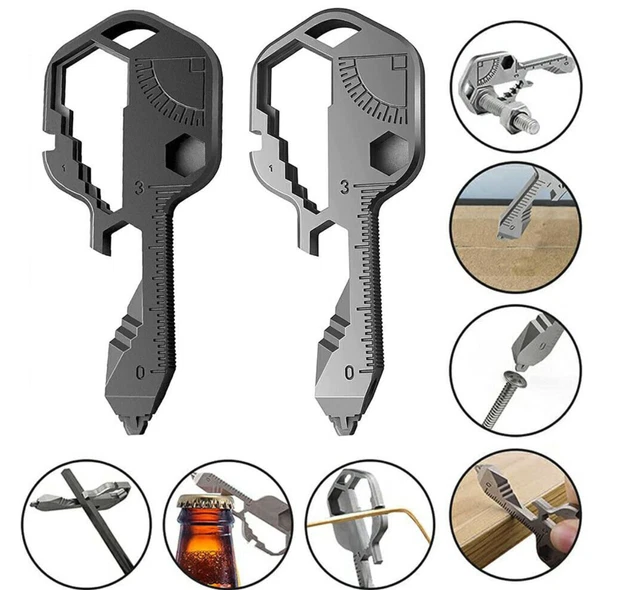 Mini Key 24 in 1 Outdoor Tool Keychain EDC Pocket Camping Survival Portable UK