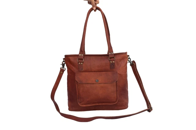 Bolso Asas Cuero Mujer de Mano Oficina Trabajo Carry All Hombro Bolsas Hecho a