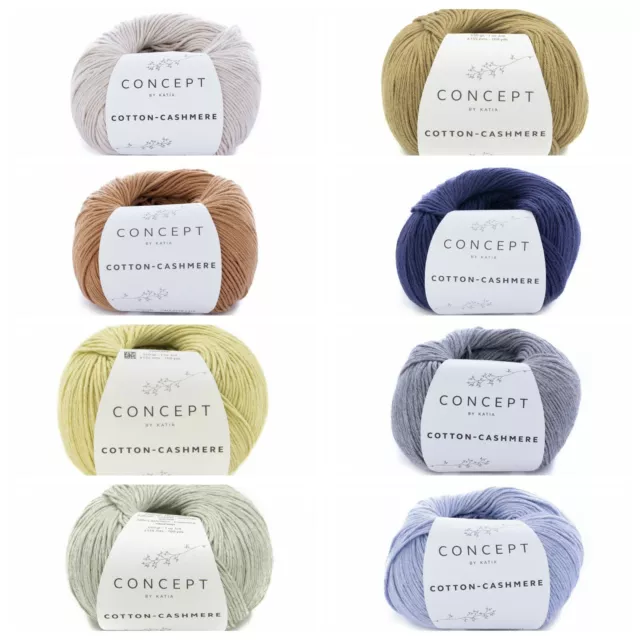 CONCEPT BY KATIA - COTTON-CASHMERE - Garn - 50g - LL155m - (13,00€/100g)