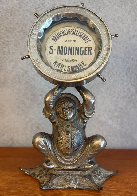 Ancienne Roulette Foraine Chromée Vers 1900 - Jeu De Bar Vintage Et Machine à Sous D'art Forain