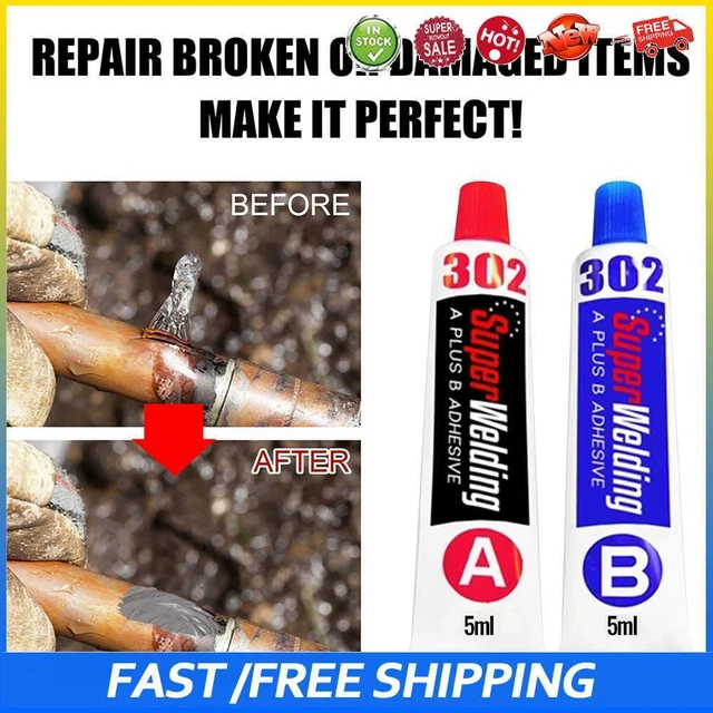 Suministros de reparación de pegamento adhesivo de reparación de metales A B 2 piezas para enchufe de grietas