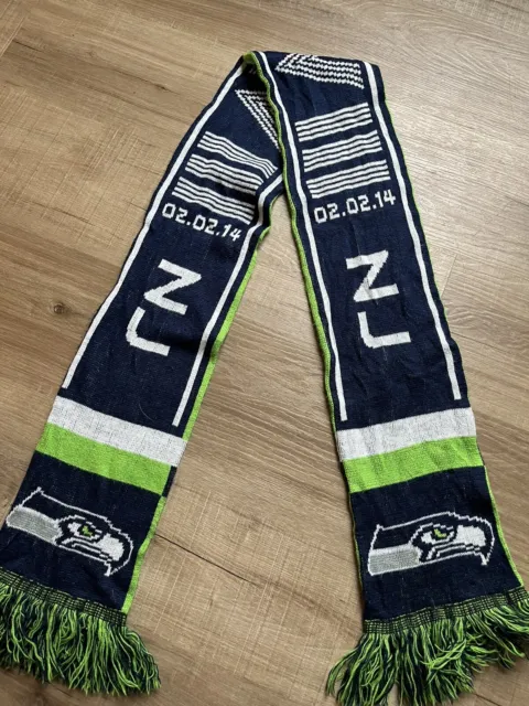 Seattle Seahawks NFL Super Bowl Champions 2014 XLVIII Knitted Winter Scarf