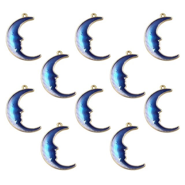 10 pièces alliage couleur lune pendentifs breloques chic bricolage fabrication d
