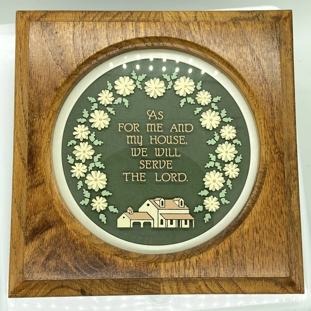 AS FOR ME AND MY HOUSE WE WILL SERVE THE LORD - Wood Frame painting on Glass