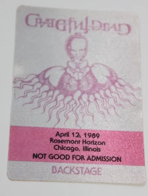 Grateful Dead Backstage Pass 4-12-89 Rosemont Horizon Chicago Rick Griffin 1989