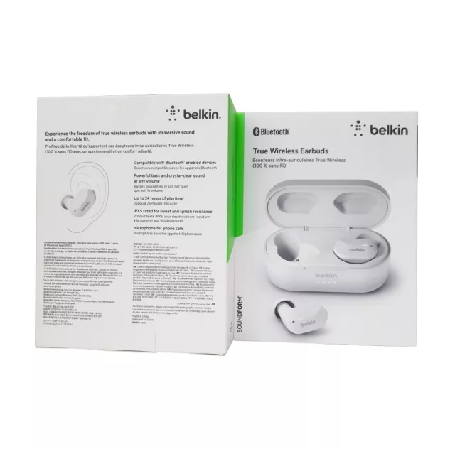 Belkin Soundform True Wireless Earbuds Bluetooth Kopfhörer AUC001BTWH white OVP