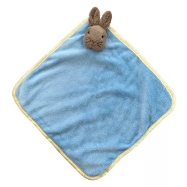 Peter Rabbit Beatrix Potter Blue Baby Plush Comforter Blankie Doudou Soother VGC