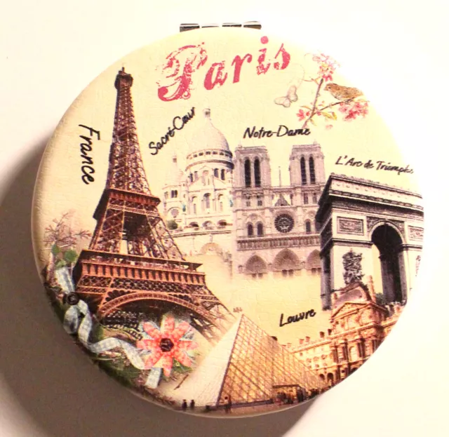 Miroir de Poche 6 cm MRG6 Maquillage Cadeaux Souvenir Paris Tour Eiffel Pliable