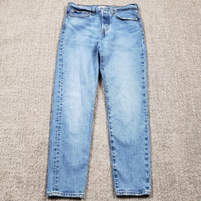 LEVIS Jeans Women 28x27 Blue Wedgie Icon Fit Ankle Stretch Button Fly
