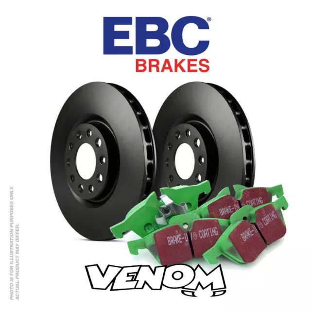 EBC Rear Brake Kit Discs & Pads for Abarth 595 1.4 Turbo 160 2012-