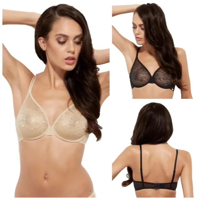 Gossard Glossies Bra Sheer Moulded Seamless Plunge Non Padded Sexy Bras  Lingerie