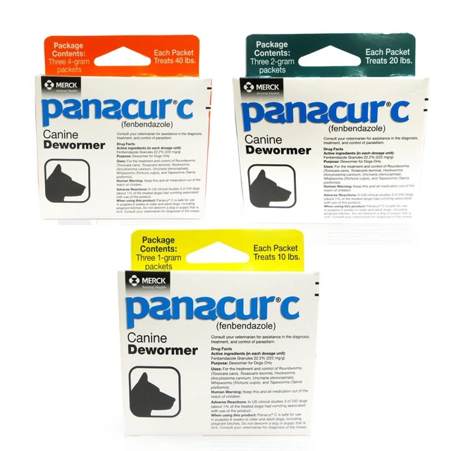 PANACUR C CANINE Dewormer Dog Roundworm Hookworm Tapeworm Whipworm