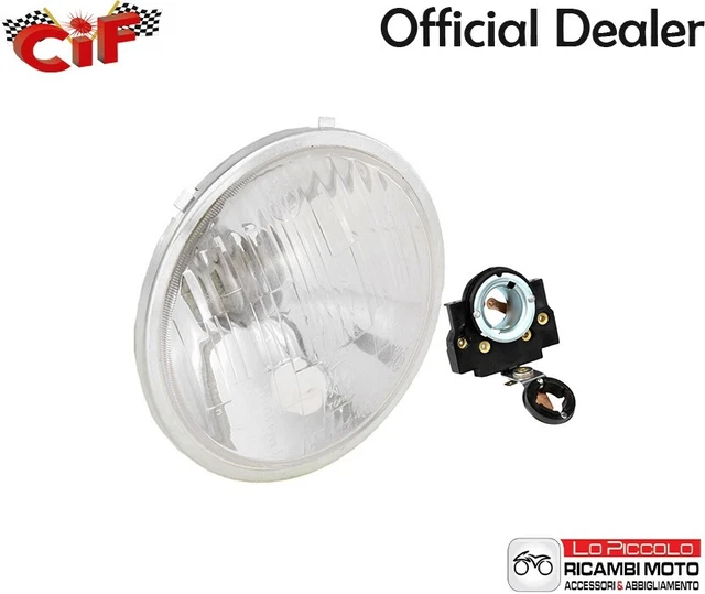 Fanale Posteriore BOSATTA Completo, Trasparente Con Tettuccio Nero Per Vespa 50 Special/ Elestart
