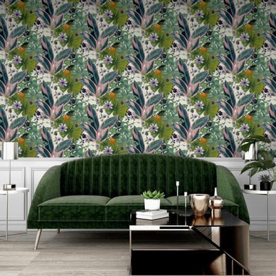 Arthouse Paradiso Tropicale Giungla esotico Fiori Floreale Foglia Carta Da Parati 909406 