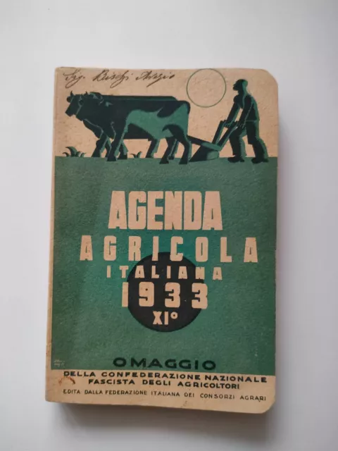 Agenda Agricola Italiana 1933 (Notiziario Regionale Marche)