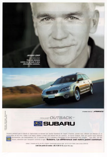 2004 SUBARU Outback Vintage Original Print AD | Jacques Leroy photo France