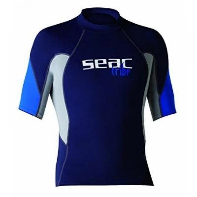 (TG. XL) Seac RAA Short Evo Uomo Maglia Protettiva Rash Guard per Snorkeling e N