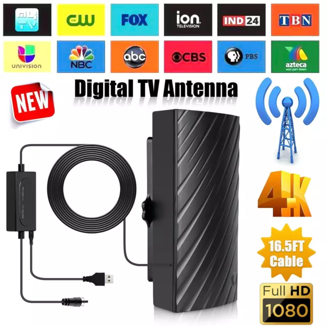 5600 Miles Digital TV Antenna Waterproof Outdoor Indoor HDTV Amplified 4K 1080P!