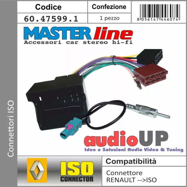 Connettore Radio Originale>Iso Renault Megane Iii 2008>2012 + Adattatore Antenna