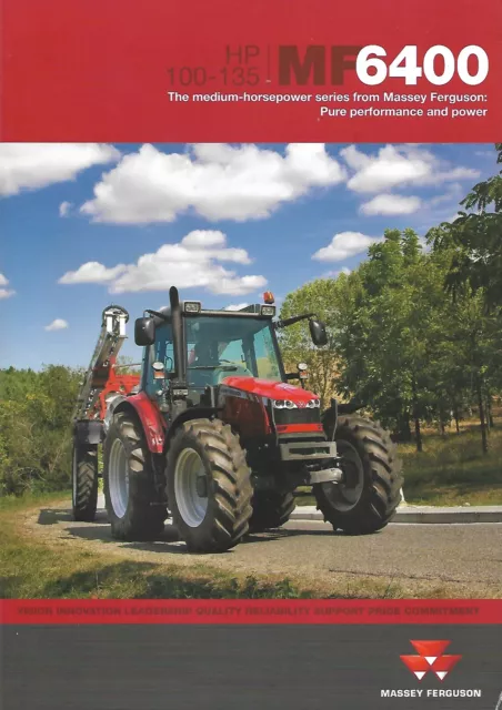 Farm Tractor Brochure - Massey Ferguson - MF 6445 et al 6400 series 2012 (F8492)