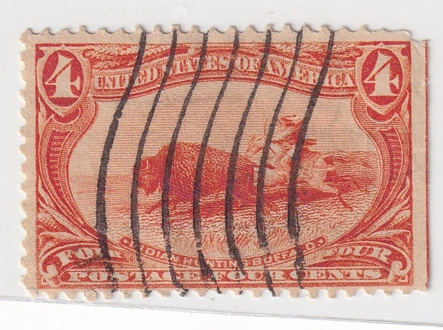 USA stamps - 1898 Trans-Mississippi Exposition Issue 4C_ Cancel Study: Waves