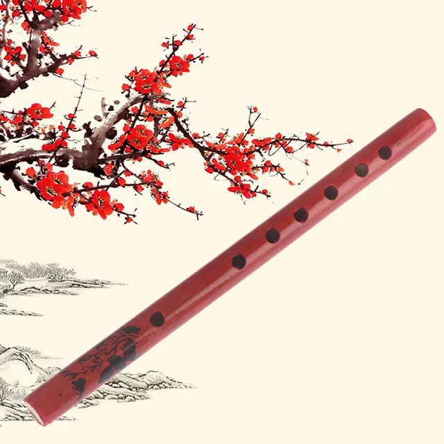 Traditional 6-Hole Bamboo Flute Clarinet Student Musical Instruments Wood Co:'h