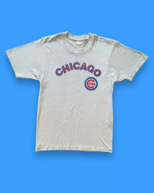 VTG 1980s 90s Chicago Cubs MLB Baseball Single Stitch Made in USA T Shirt Size M