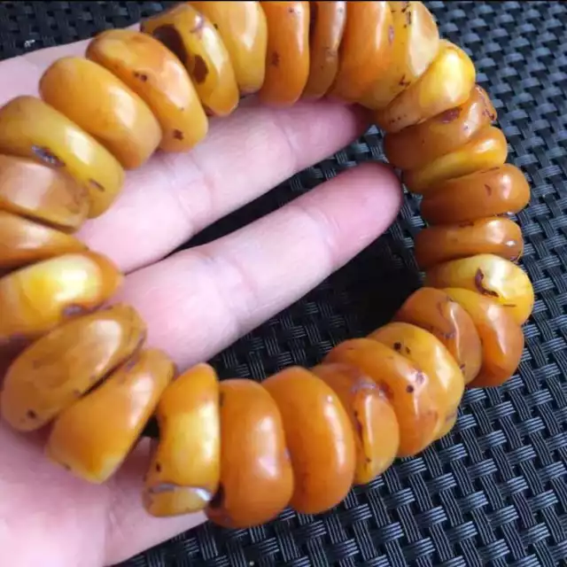 Fashion Old beaded bangle amber bracelet beeswax Fine Bracelet Souvenir