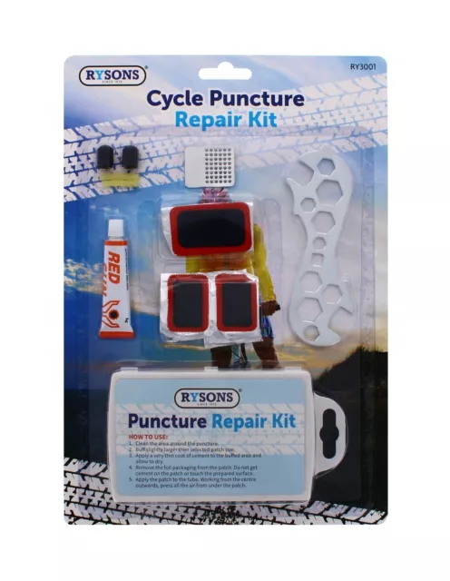 12 Pcs Bicycle Puncture Repair Kit Bike Cycle Inner Tyre Tube Glue Patches