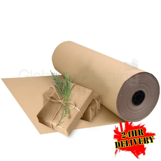 600mm x 200M HEAVY DUTY BROWN KRAFT WRAPPING PAPER ROLL 90gsm  STRONG *OFFER*