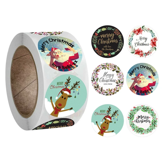 500 Weihnachtsaufkleber Geschenk Aufkleber Etiketten Weihnachten Xmas Motiven