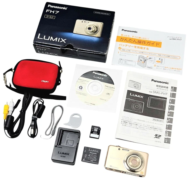 PANASONIC LUMIX DMC-FH7 Gold Compact Digital Camera [No English