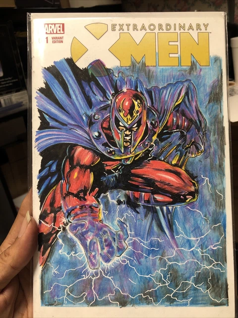 Extraordinary X-Men #1  NM Marvel Sketch Variant Magneto Original Art
