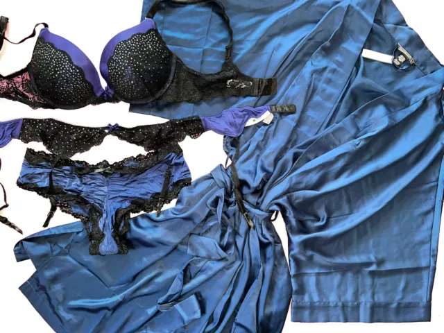 VICTORIA'S SECRET FASHION Show Very Sexy long line bra Rhinestone v-string  thong £260.28 - PicClick UK