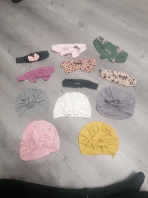 Baby Headbands & Hats Huge Bundle Of 12 Items!!