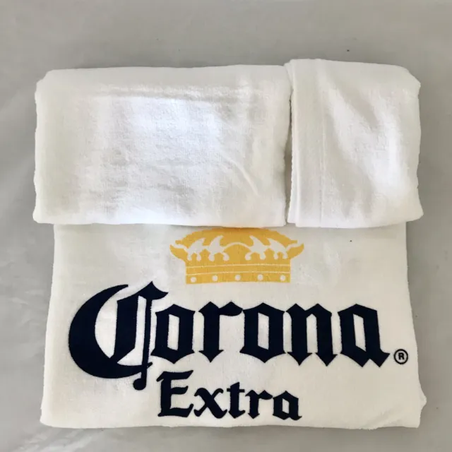 New Pro Towels Corona Extra Beer Logo Beach Towel White Cotton