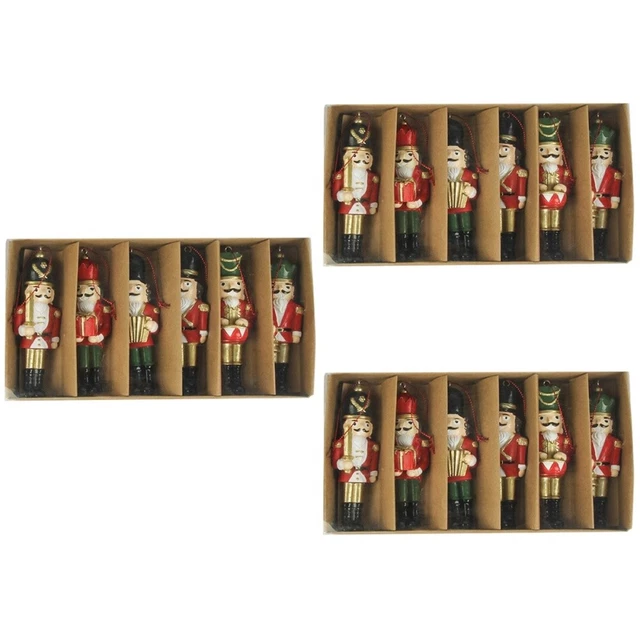 18 Pcs Resin Christmas Nutcracker Child Festival Scene Decor