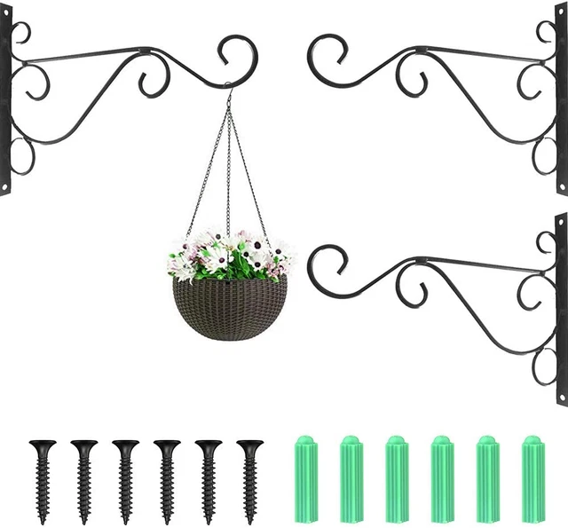 3 Stück Blumenampel Halterung - Wandhaken Für Blumenampel, Wand Haken Blumenampe
