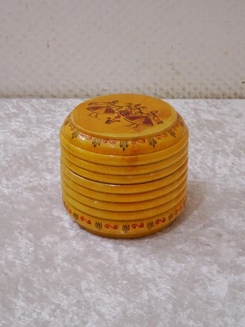 Ekujgc - Diseño Madera Lata - Vintage - Hecho a Mano - Arte Popular - 8 CM