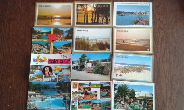 lote de 12 postales de Mallorca años 80