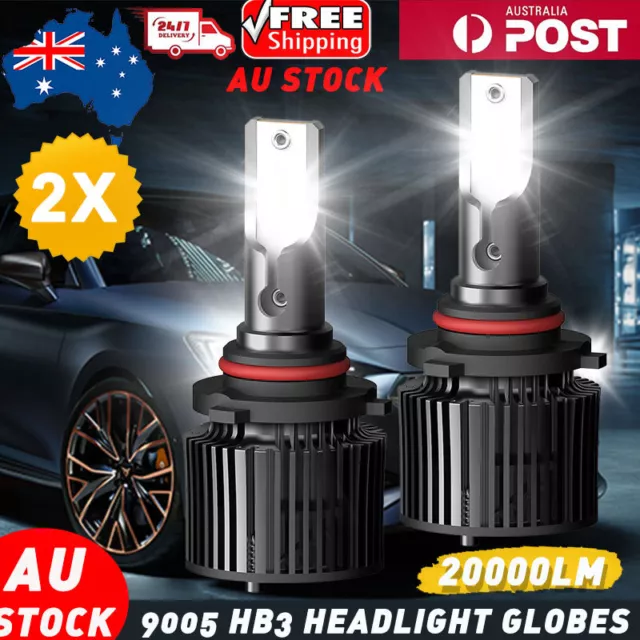 9005/HB3 LED Super Bright 6500K White Headlight Bulbs Kit High Low Beam Canbus