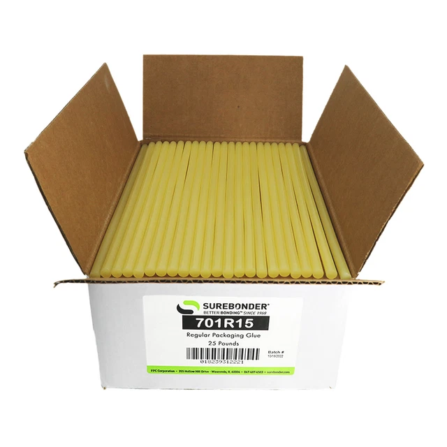 Surebonder 15" Full Size Fast Set Heavy Duty Hot Glue Stick - 25 lb Box