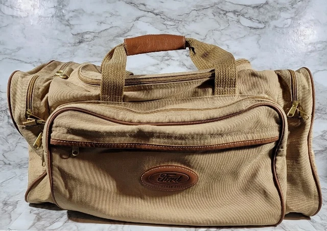 Ford Eddie Bauer Edition Duffle Bag / Canvas With Leather Accents