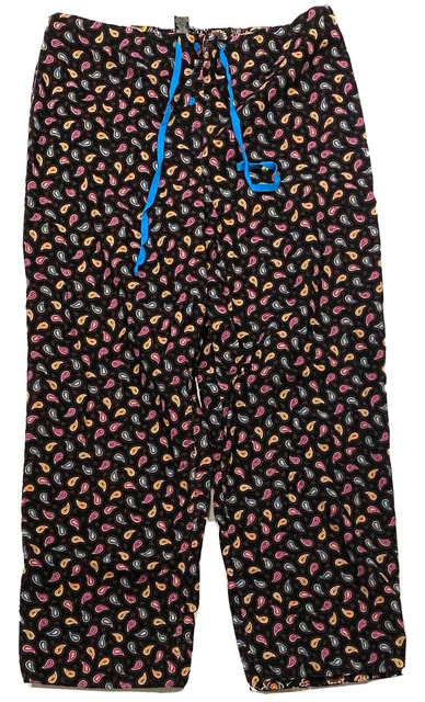 Vera Bradley KENSINGTON Corduroy Cotton Pajama Pants Brown Paisley Womens sz L