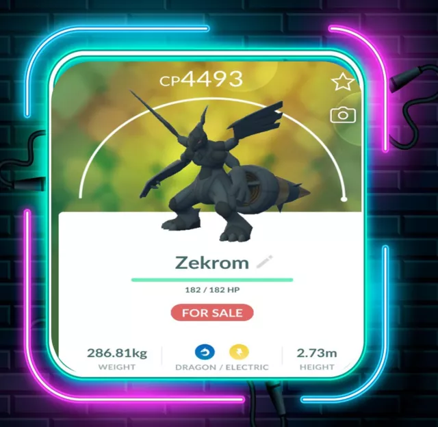 Pokémon Go Shiny Zekrom, Zekrom MaxCp Level 40 Unlock 3 Moveset Top PvP Tra  De