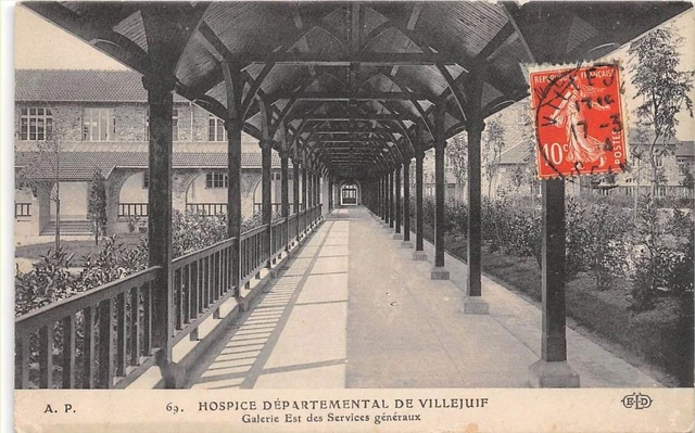 Cpa 94 Hospice Departemental De Villejuif Galerie Est Des Services Generaux