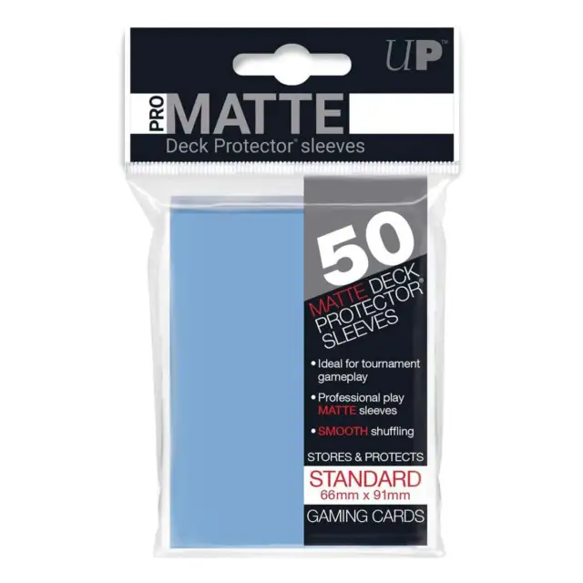 ULTRA PRO Deck Protector Sleeves Pro Matte Non-Glare Light Blue Standard 50ct 66