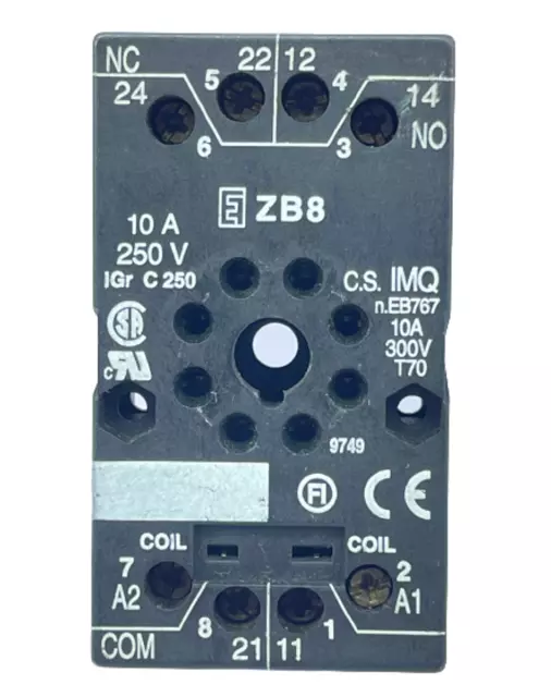 ZB8 10A 250V/300V Relais Prise