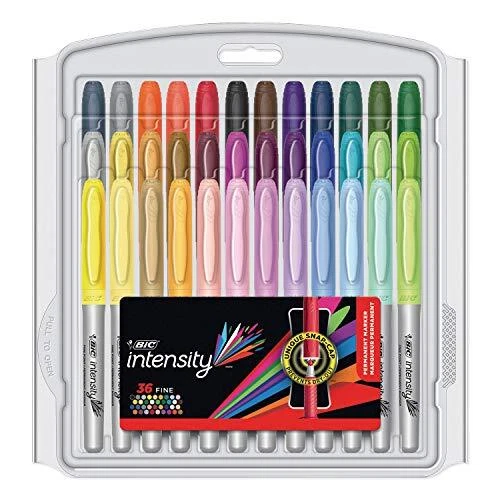 Bic Marking Fine Tip Permanent Marker Assorted Colors 36/Set GXPMP361ASST