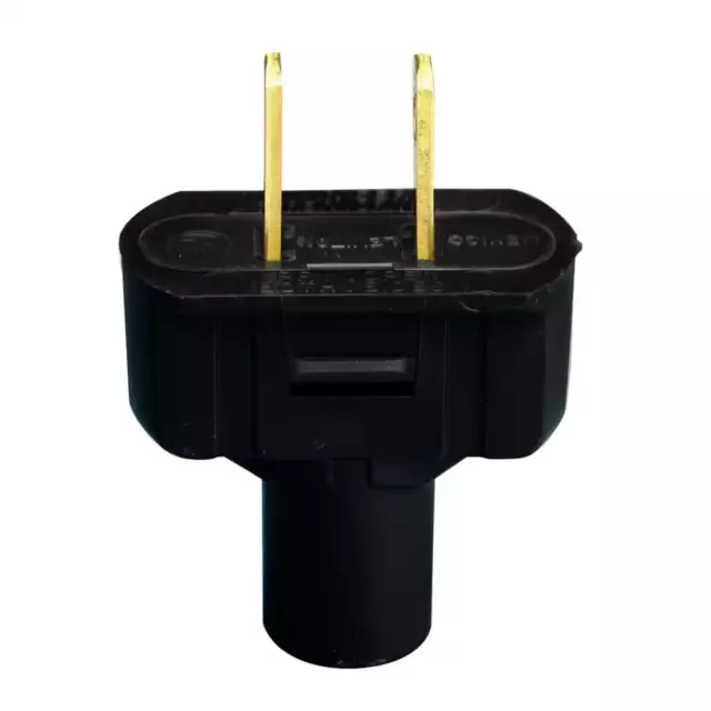 48643-E 15 Amp 125 Volt Non Grounding Plug - Black